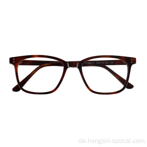 Luxus Männer klare Linse ohne Blendung Vintage Round handgefertigtes Acetat Rahmen Brille für Frau